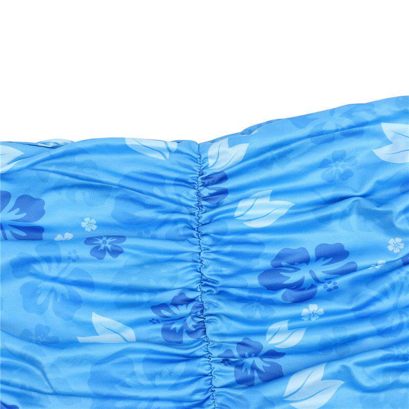 Women Boho Beach Skirts Summer High Waist Floral Printing Ru图片