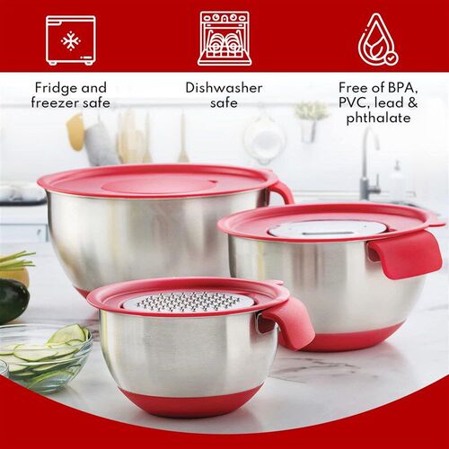 Mixing Bowls with Lids Set Nesting Bowls with Graters