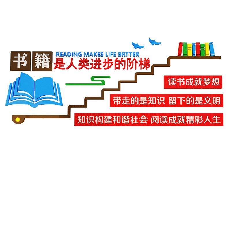 图书角布置装饰阅读绘本馆背景教室班级文化墙贴励志标语学校创意,家居饰品,文化墙贴,淘宝优惠券,粉丝福利购,淘宝优惠卷