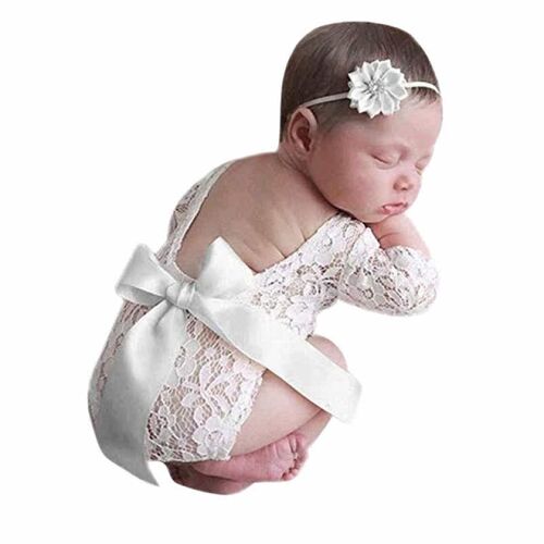 Baby Romper Deep V Backless Newborn Photo Photograph Props L