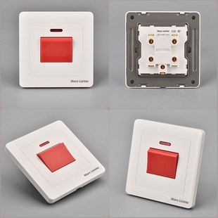 8型暗装大功率开关5面板带指示灯大电流空调电热水器曲架开关