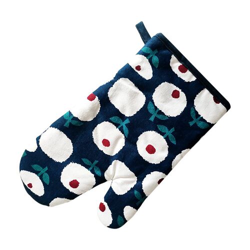 Nordic Style Cotton Cloth Printed Oven Mitt Heat Insulation