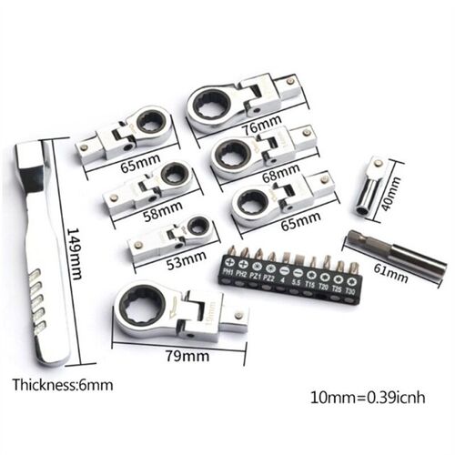 20 Pcs Oscillating Head Interchangeable Torx Wrench Set Osci
