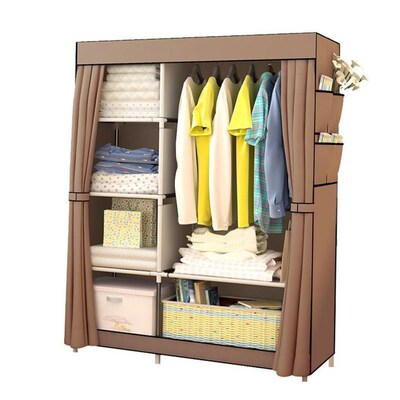 Simple wardrobe clothes closet storage cabinet 简易柜无纺布