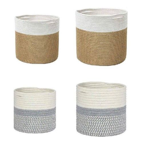 Rustic Woven Rope Flower Pot Indoor Plants Container