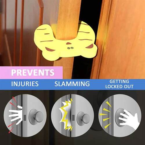 Children Doorstop Door Clip Soft Foam Door Stopper Holder EV