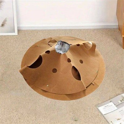 Cat Playing Game Mat Durable Cat Tunnel Play Rug