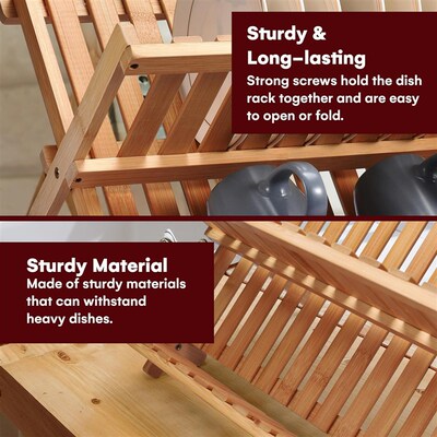 Foldable Dish Drying Rack Plate Holder Collapsible Drainer