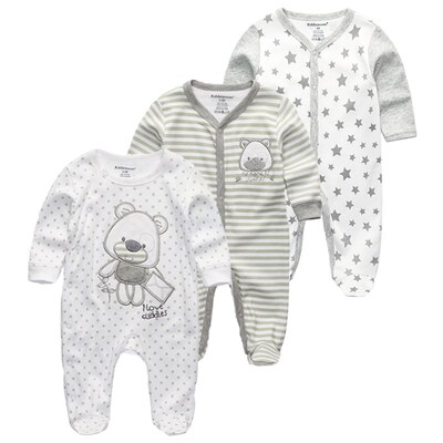 Newborn Baby winter clothes 3pcs baby boys girls rompers lon