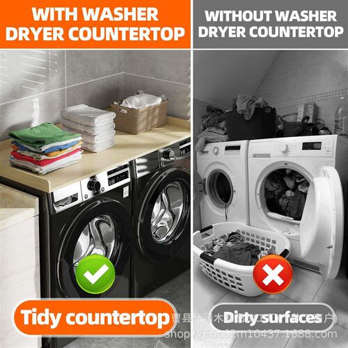 Wooden Washing Machine Countertop Storage Rack Washing and
