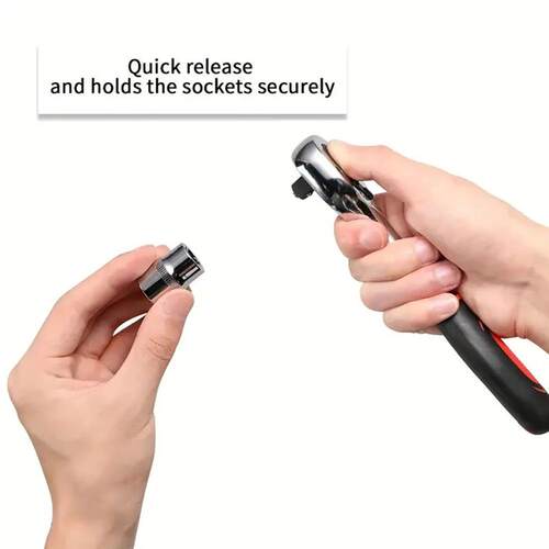 46pcs 1/4 Inch Drive Socket Set Ratchet Wrench Set Car Tool