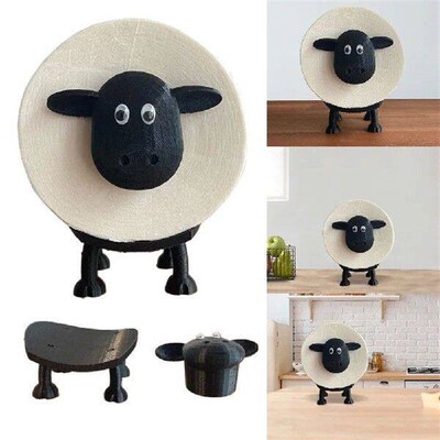 Toilet Paper Holder Resin Cute Sheep Tissue Box Stackable