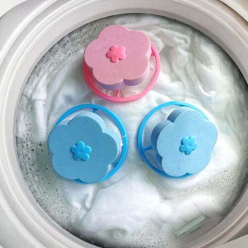Plum Blossom Shape Laundry Ball With Mesh For Washing Machin
