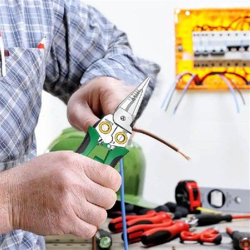 Electrical Wire Strippers 8-in-1 Stripping Pliers Stainless - 实物图