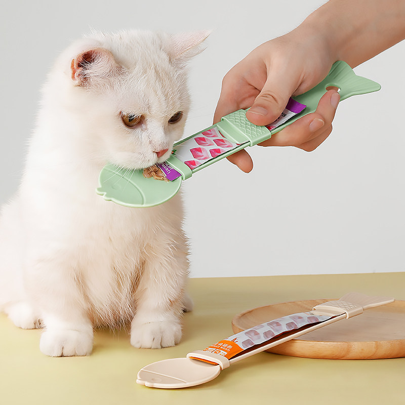 猫条喂食器挤猫粮勺子神器喂猫咪挤压吃罐头勺不沾手宠物工具用品