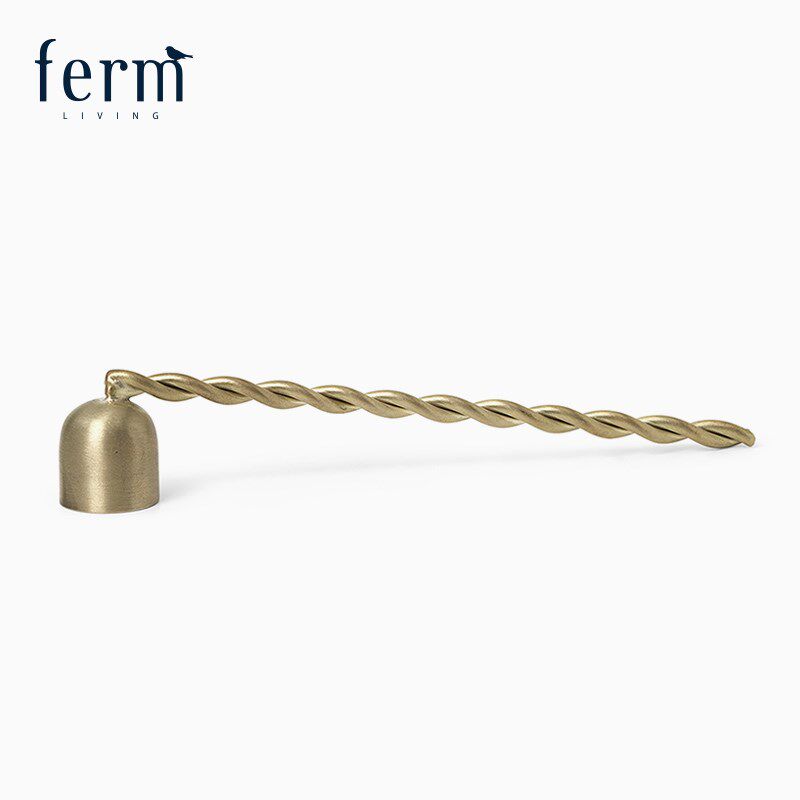 丹麦进口Ferm Living黄铜香薰蜡烛灭烛器家用创意手持复古灭烛罩