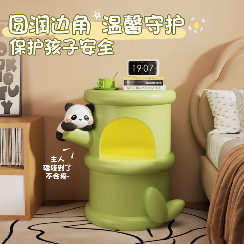 新款熊有成竹床头柜实用创意男女孩儿童房卧室床边柜可爱落地摆件