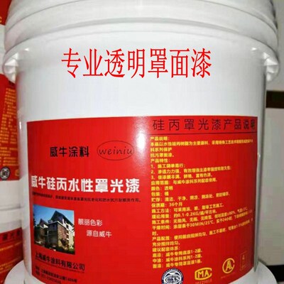 高光罩光漆彩绘墙砖涂料光油亮光 哑光水性透明硅丙罩面漆罩光油