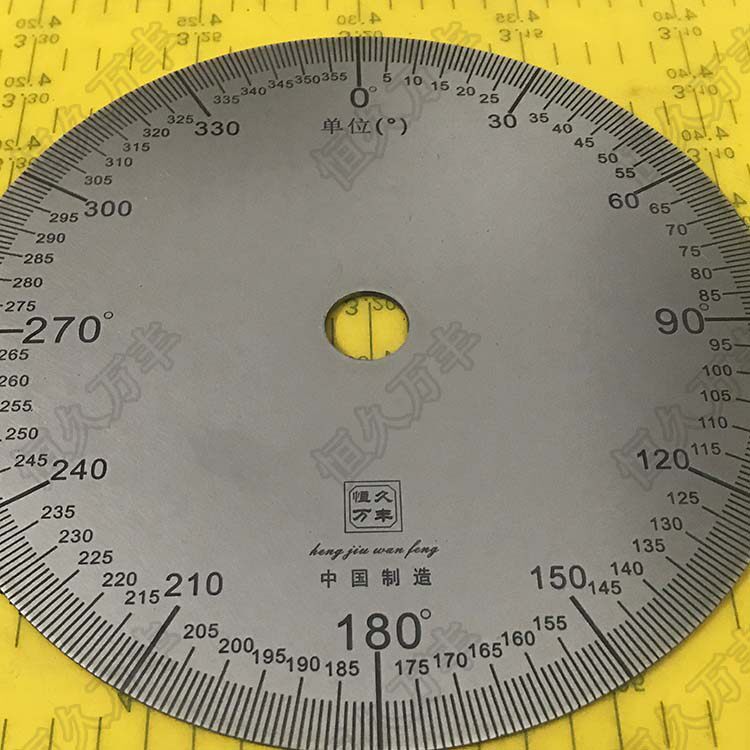 刻度盘不锈钢圆盘机械配件圆形刻度尺220x22x2 B013直销 恒久万丰