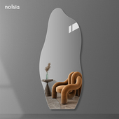 异形装 饰云朵镜卧室穿衣镜壁挂家用全身镜子贴墙免打孔无框试衣镜