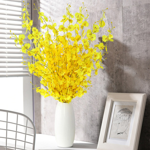 饰花电视柜假花束摆件家居卧室客厅餐桌摆设干花 仿真花跳舞兰套装