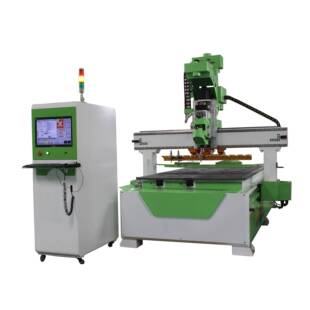 直排换刀加工中心板式家具生产设备开料机柜体四工序雕刻机铣床