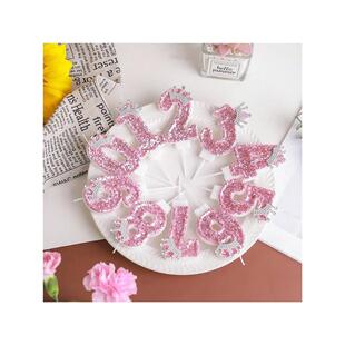 Cake Numeral Candles ,Birthday Candle  pink Colour Creative
