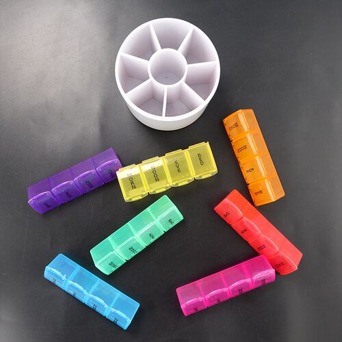 28Grids Pill Box 7 Day Medicine Box Organiser Portable Dispe