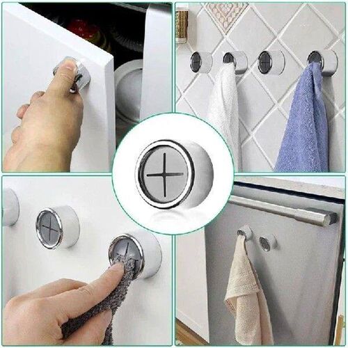 1/10Pcs Wall Mounted Towel Plug Holder Round Tea Towel