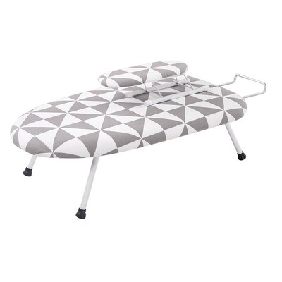 Fold the ironing board. Iron hang clothes table cushion rack