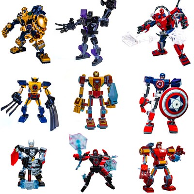 2023 NEW DIY Combat Mech Robot Titan Model Building Blocks B