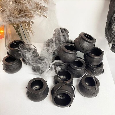 5/10pcs Mini Halloween Candy Bucket Pot Witch Skeleton Cauld