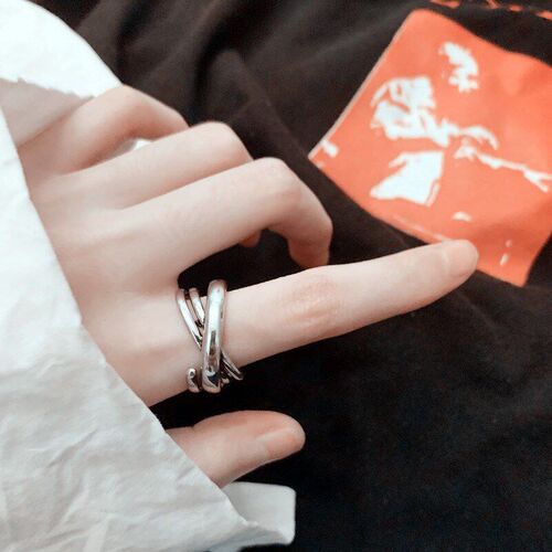 Retro Roman Numeral Open Ring Womens Fashion Ins Style Cold