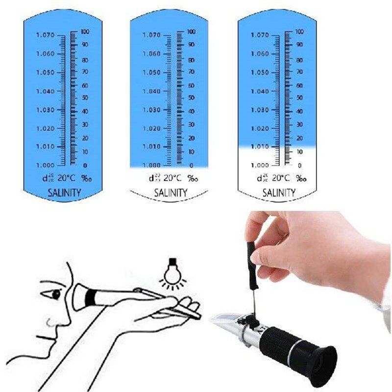 Handheld Salinity Refractometer  ATC 0-100ppt & 1.000-1.070 - 实物图