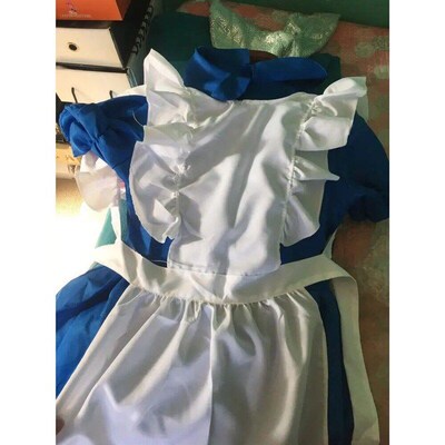 Children Girl Blue Alice In Wonderland Halloween Costume For