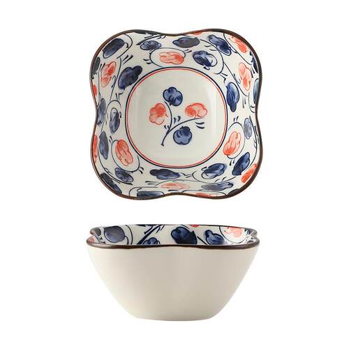 Japanese Retro Ceramic Sauce Dish, Flower Shape Dipping Bowl