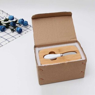 Butter Box Sealing With Wood Lid Knife Food Dish Ceramic