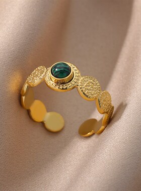 Colorful Ball Opal Ring Natural Stone Rings For Women Open