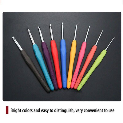 Ergonomic Multi Colour Crochet Hooks Yarn Knitting Needles 2