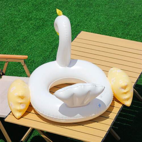 1pc Swan Pool Floats Summer Swim Ring, Beach and Pool Swim A