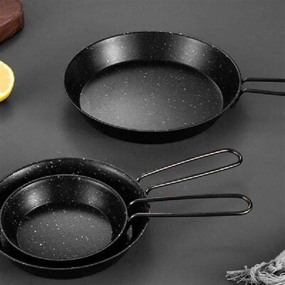 B2RF 3Pcs Camping Frying Pans Convenient Folding Handle