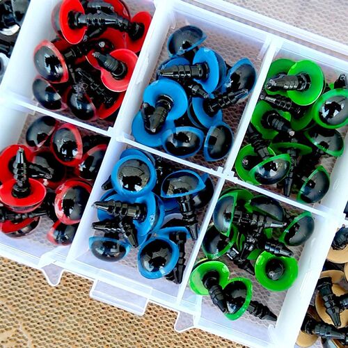 100PCS 8-12mm Mix Color Plastic Animal Safety Eyes For Toys