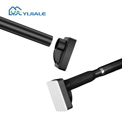 Telescopic clothes drying pole household shower curtain pole