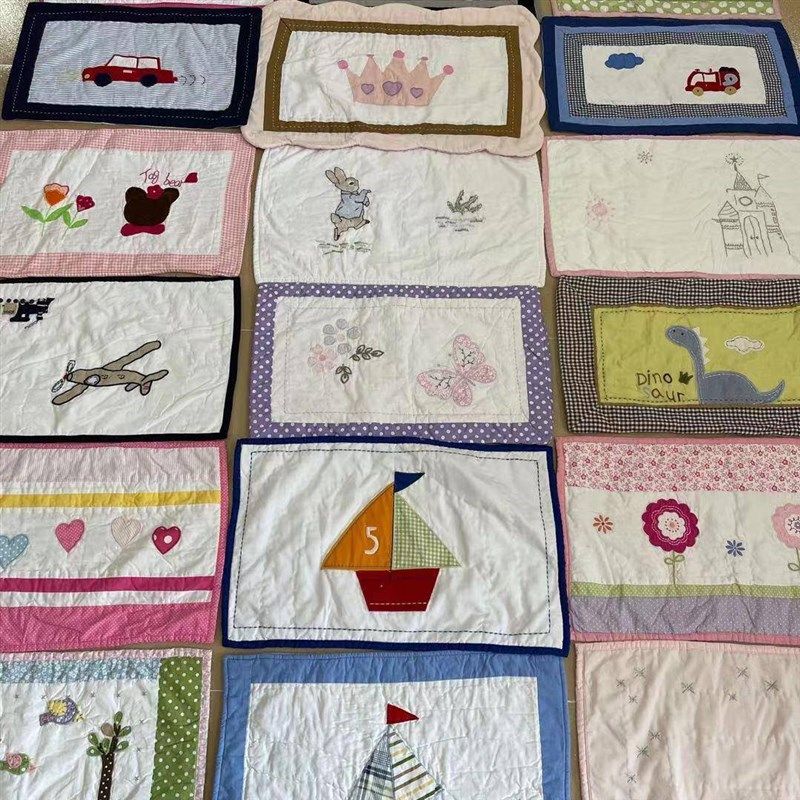 店手主打!瑕!纯夹薄棉棉花!c镇o吸汗!h纯微棉工贴绣儿童枕,床上用品,枕套,淘宝优惠券,粉丝福利购,淘宝优惠卷