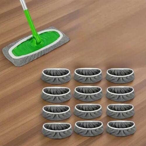 12 Piece High Moisture Absorbing Gray Mop Cloth, Suitable fo