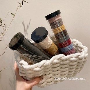 Hair rope rubber band female high elasticity black hair tie