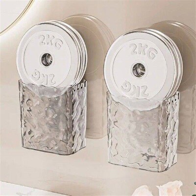 Plastic Suction Cup Drying Shelf Wall Mounted Punch Free