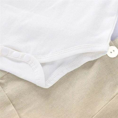 0-24 Months Newborn Baby Boy men Clothes Set Bowtie Short Sl
