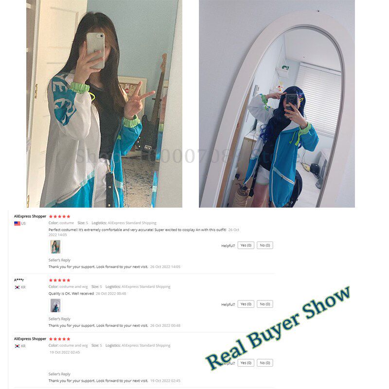 Proyek Sekai Panggung Penuh Warna! Shiraishi Kostum Cosplay - 实物图