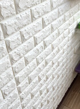 3D Brick Wall Stickers Wallpaper Decor Foam Waterproor墙纸